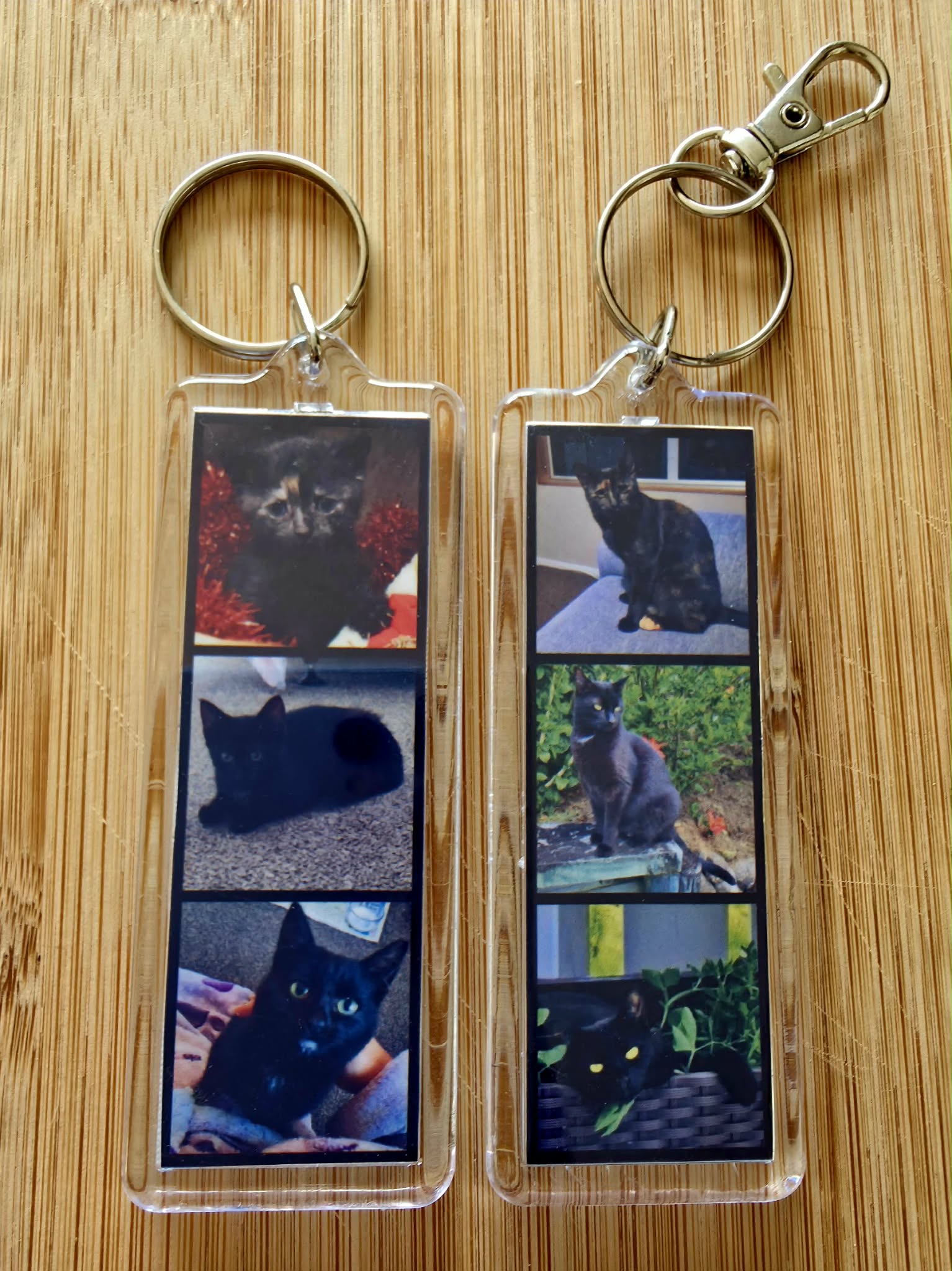 Custom mini photobooth keychain/bag charm - double sided